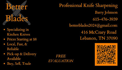 Better Blades Professional Knife Sharpening, Nashville